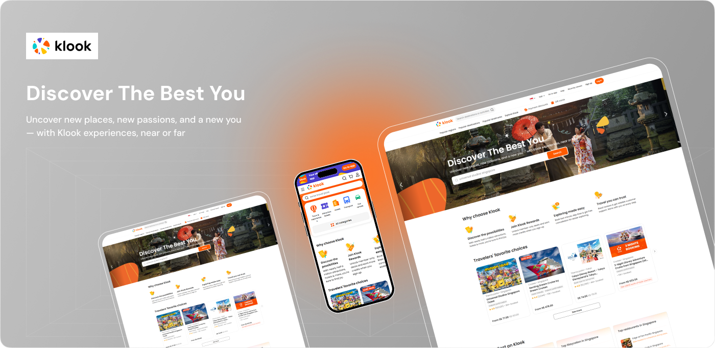 Klook website portfolio