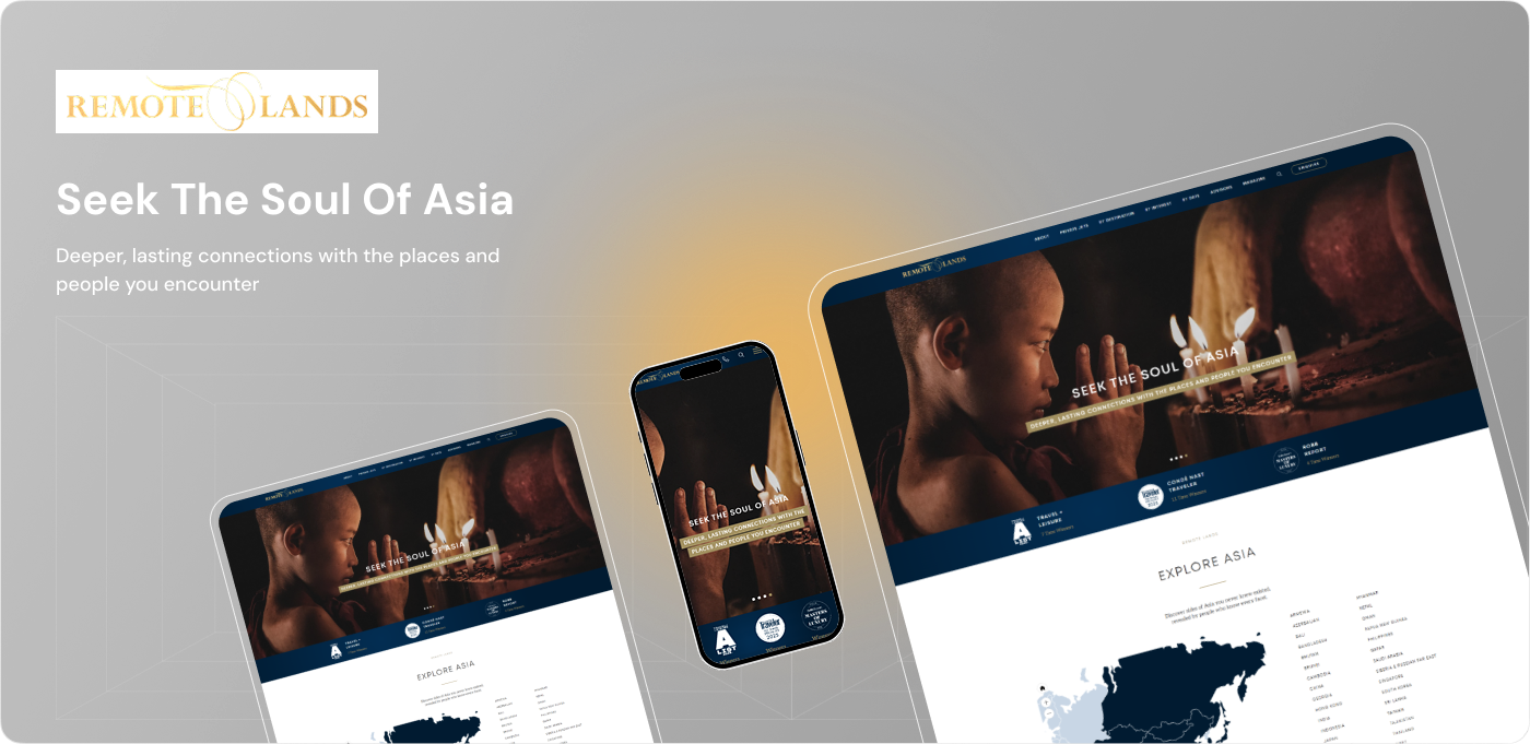 Remote Lands website portfolio