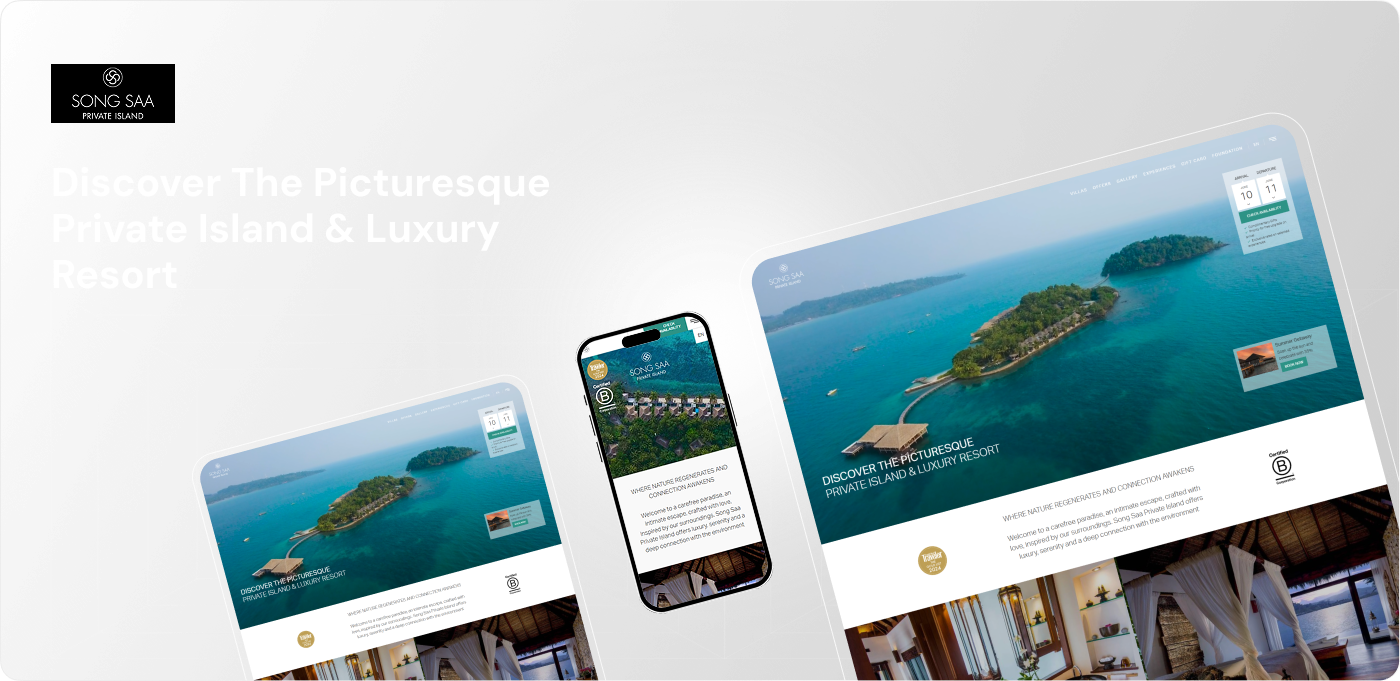 Song Saa private island website portfolio